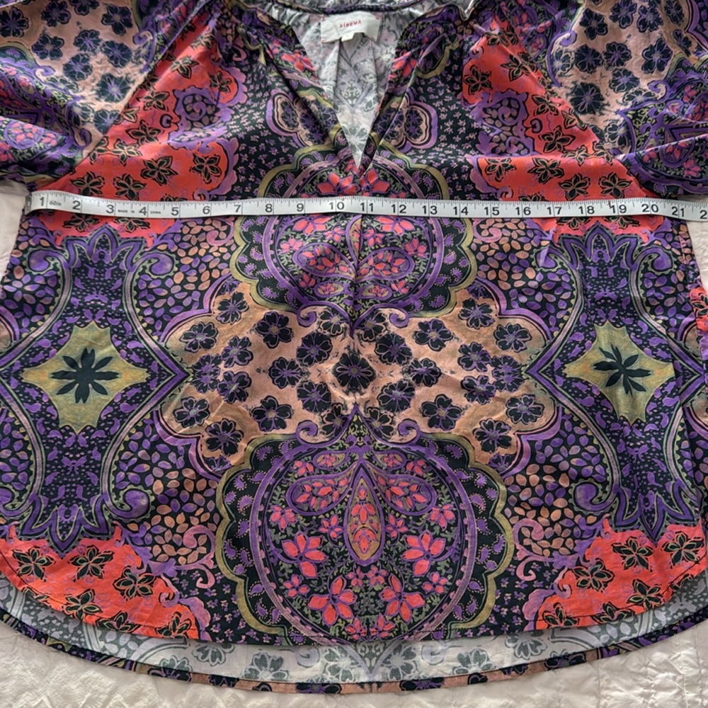 Xirena colorful puff sleeve Women's Top - Picture 5 of 5